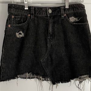 BDG Distressed Denim Skirt